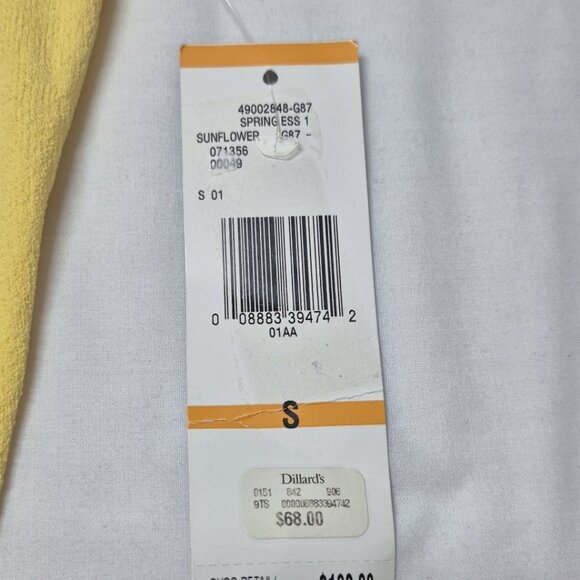 Jones New York Collection Women's Cardigan Top Blouse Size S Yellow (40) - Picture 6 of 10